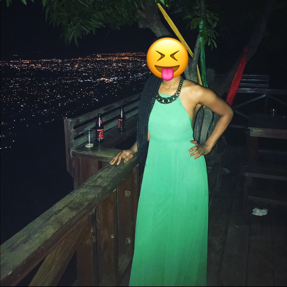 Lovely long green maxi dress